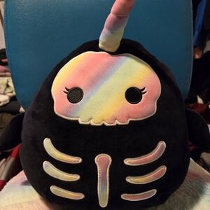 Squishmallow Bufinda Narwhal skeleton 12 inch plush.